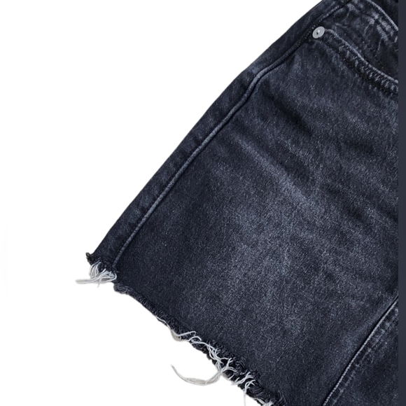 Free People We The Free Rugged A-Line Button Fly Denim Skirt Washed Black 25. - Picture 6 of 10